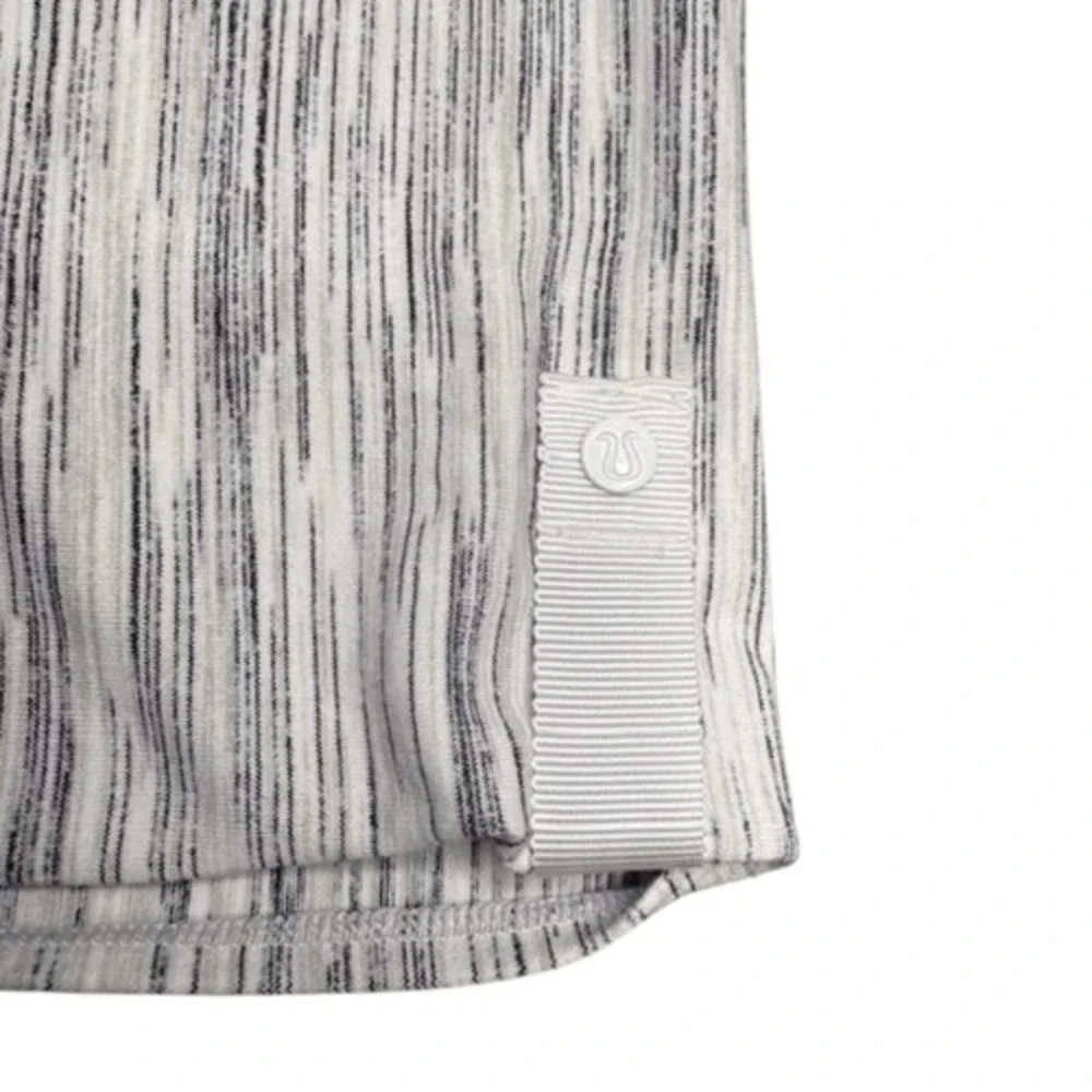 Lululemon Vinyasa Scarf Heathered Grey‎ White Space Dye Snap Multi-Way Wrap OS